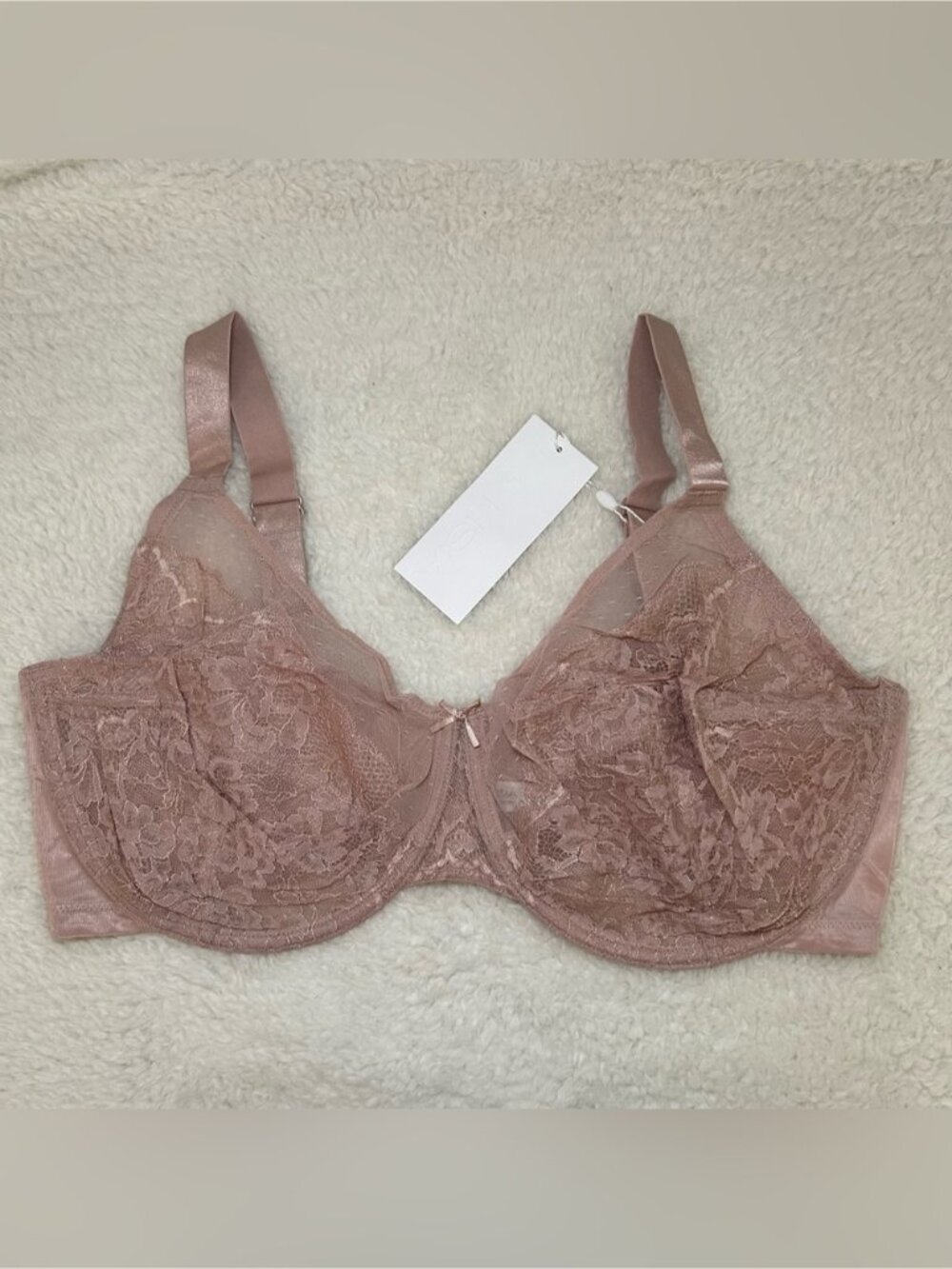 HSIA Enchanted Unlined Lace Underwire Bra 42G NEW